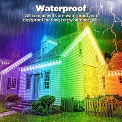 300Ft Permanent Outdoor Lights for House, App & Remote Control, RGB Smart Eaves.
