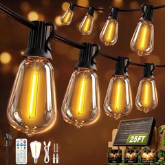 25FT Solar String Lights with Remote – Waterproof LED Patio Decor for All Occ…