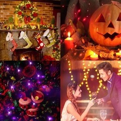 20/50/100 Battery Operated Copper Wire LED Fairy String Lights Christmas Wedding