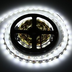 16FT 5050 SMD LED Strip Lights 300 LEDs DC 12V Super Bright Cool White 6000K