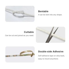 WS2812B Ultra Narrow 2.7mm COB LED Strip Individually Addressable Pixel Light
