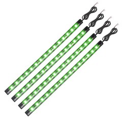 YM E-Bright Green Led Strip Lights for Cars, 10.6 inch 4-Pack Green,