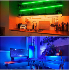 Waterproof Led Lights for Bedroom, 32.8Ft (2 Rolls of 16.4Ft) Led Strip Lights,
