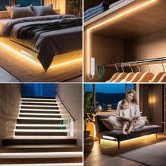 COB LED Strip Light 5V 320LEDs/M Motion Sensor Dimmable Flexible DIY Backlight