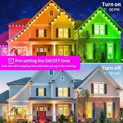 100FT RGB Outdoor Waterproof Smart LED Eaves & Roof Lights
