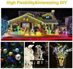 100/200 Solar LED Fairy String Light Copper Wire Outdoor Garden Decor Waterproof