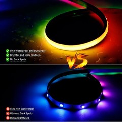 12V 24V Waterproof IP68 COB WS2811 720leds/m RGB LED Strip Light Outdoor Decor