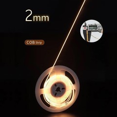 5V Ultra Thin Narrow 2mm 480 LEDs/m COB LED Strip Flexible Linear Light Tape