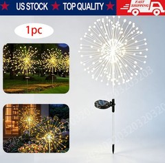 1PC 150 LED Solar Firework Lights Outdoor Garden Decor Waterproof Path Lawn Lamp