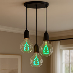 Festive Living LED Decorative Filament Bulb G80 Globe E26 Base 1W Clear Glass