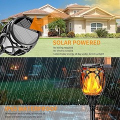 4 Pack 43″ Solar Lights Outdoor LED Higher & Larger Flickering Flame Solar Torc