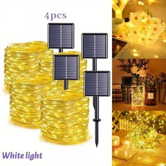 100 LED Solar Fairy String Light Copper Wire Outdoor Waterproof Garden Decor