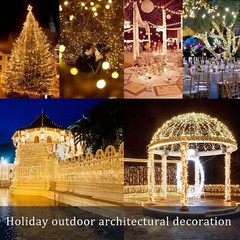 Outdoor Solar Fairy String Lights Copper Wire Waterproof Garden Decor 2x 100 LED