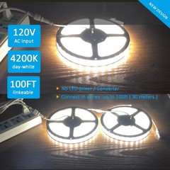 E Enersystec 120V Dimmable Led Strip Lights 4200K Daylight Work Smart Plug110V