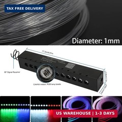 AZIMOM RGB 12LED Meteor Shooting Star Kits 96pcs 0.04in 9.8ft Colorful Shooting