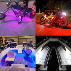 4X RGB 36-LED Lights Strip Car Interior Footwell Lamps Remote Control