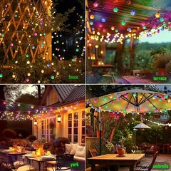 50LED Solar String Lights Patio Party Yard Garden Wedding Waterproof Outdoor