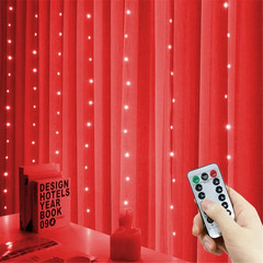 3/6M USB LED Curtain 8Modes Remote Control Lights Holiday Wedding Garland for Be