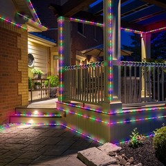 Solar String Lights with PVC Tube, 1 Pack, 33 Ft, 100 LED, Multi Color, 8 Mod…