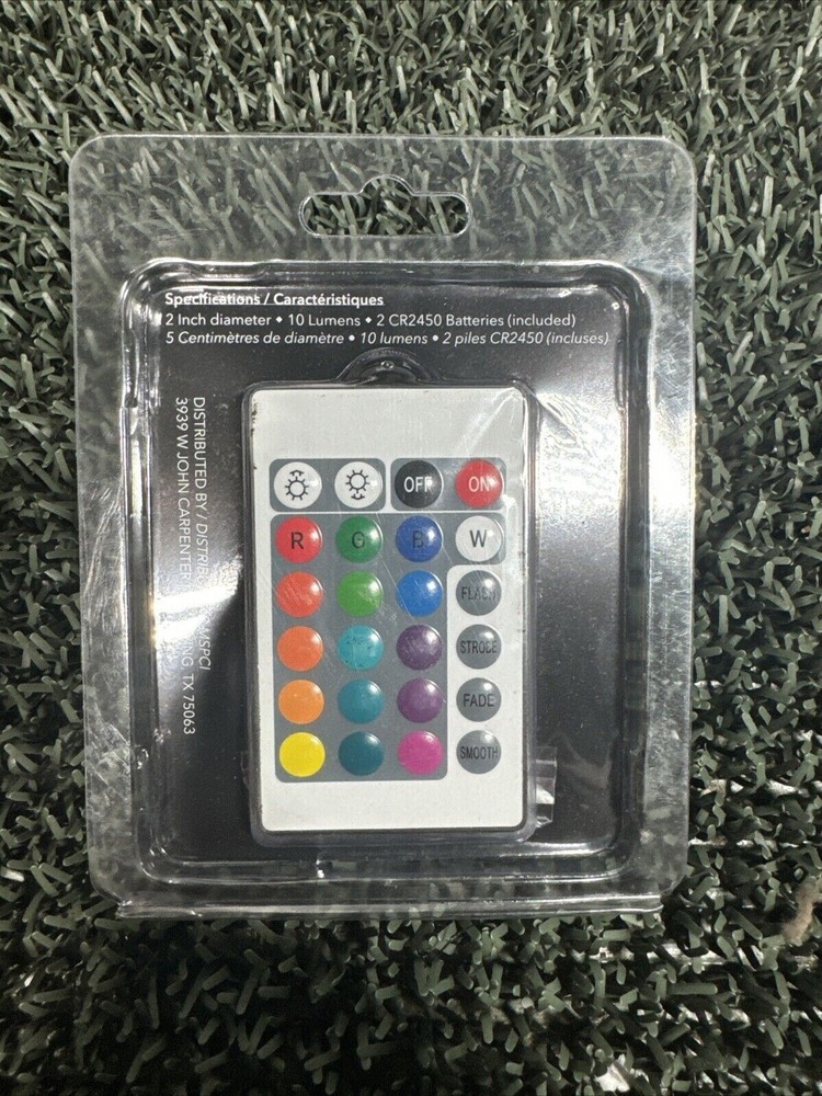 Bright Multicolor LED Small 2” Multicolor Light & Remote (#127)