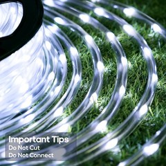 50ft LED Waterproof Rope Lights Connectable Indoor Outdoor White Led Rope Lights