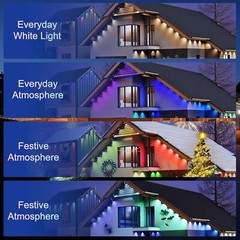 Permanent Outdoor Lights 100ft, Waterproof Smart RGB Outdoor Lights with 72 LEDs