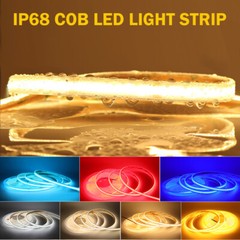 Waterproof COB LED Light Strip 24V 320LEDs/m IP68 Indoor Outdoor Building Decor