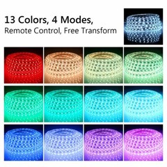 LED Strip Rope Light Waterproof Multi Color Changing Lights Flexible With Remote