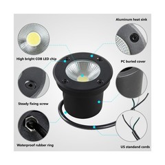 Outdoor In Ground Lights 110V 120V,IP65 Waterproof Well Light,7W 700lm,CCT Se…