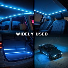16ft BLUE 2538 SMD 300 LED Rope Tape Lights Waterproof IP65 DC12V+24 Key Remote
