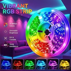 1141.73inch RGB LED Light Strip With App Control, Music Sync Color Changing
