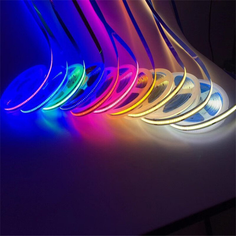 3mm 5mm 8mm COB LED Strip Light Tape Light 24V 384LEDs/m RA90 for Bedroom Indoor