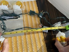 10 Electric Corded Foam-Topped Beer Mug String Lights – 10 Ft Tested And Works