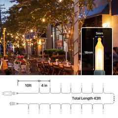 Plug In 100 LED String Lights Outdoor Use Weatherproof 8 Mode Party Fairy Light