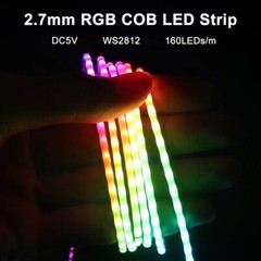 WS2812B Ultra Narrow 2.7mm COB LED Strip Individually Addressable Pixel Light