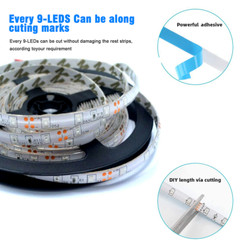 32ft Flexible 3528 RGB LED SMD Strip Light Remote Fairy Lights Room TV Party USA