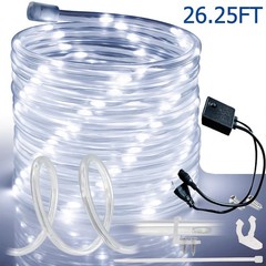 25FT LED Rope Lights Outdoor, LED Flexible Tube Lights with 8 Modes Waterproof