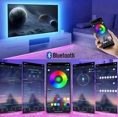 Bluetooth USB RGB LED Strip Light 5M – 5050 SMD Flexible Lighting for TV & Room