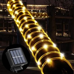 66FT 200LEDS Solar Outdoor Rope light 8 Modes for Camping Party Patio Decoration