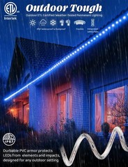 1/2″ Blue LED Rope 10ft Thick Flexible Christmas Outdoor Lighting Regular/Mode