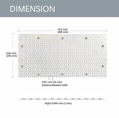 4-Pack LED Backlight Sheet 24V 36W 6000K White, 19.3X9.6 inches Each Unit, Di…