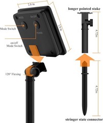Solar String Lights for Outside，50 LED Solar Flower Lights Outdoor Waterproof ，S