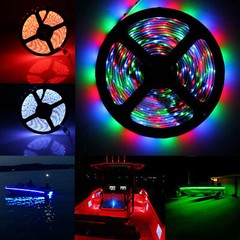 2835 LED RV Marine Boat 16.4 Feet Flexible Green LED Strip Tape Lights Fishing