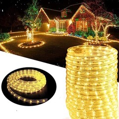39FT 100LED Solar Rope Tube lamp Waterproof PVC String Lights Outdoor Garden USA