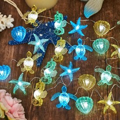 Ocean Beach themed Sea Life Cute Fairy Decorative String Lights Battery Operated