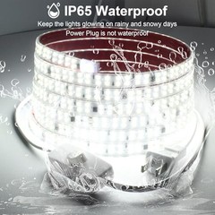 16.4FT LED Strip Light AC 110V-120V LED Rope Lights 16.4ft Cold White 6000K