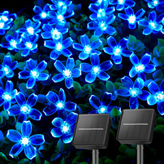 60 LED Flower Solar String Lights Outdoor Waterproof Fairy Lights for Garden Yar