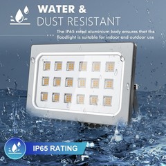 Viugreum 100W LED Flood Lights Outdoor, Waterproof IP65 Work Lights, 110V 100…