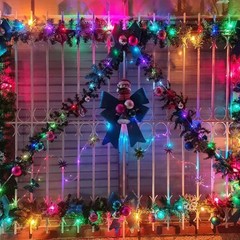 Rope Solar String Lights Outdoor Waterproof Fairy Fence Lights Garden Deco100LED
