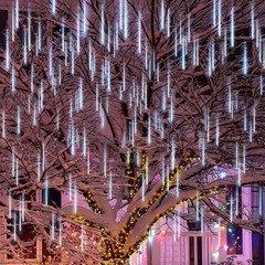 Meteor Shower Rain Lights 50cm 240LED Falling String Light Hanukkah Garden Decor